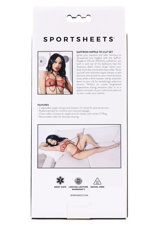 Sportsheets Anal Saffron Nipple to Clit Set Black