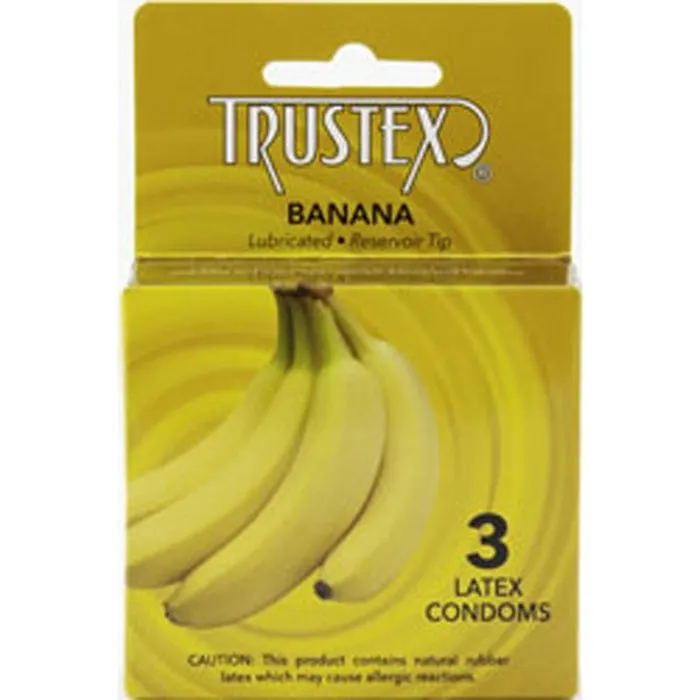 Trustex Enhancers Trustex Flavored Lubricated Condoms 3 Pack Banana