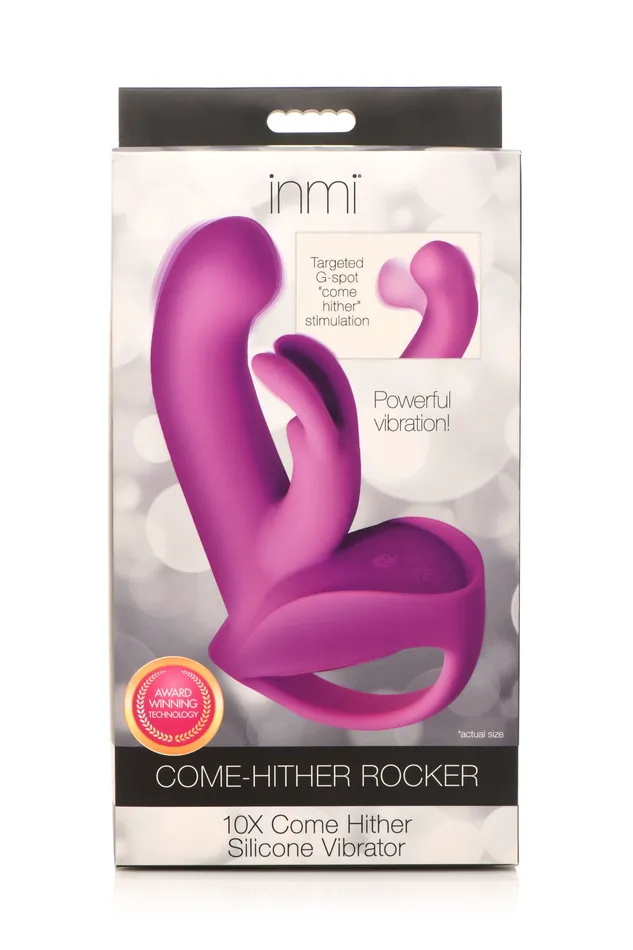 Vibrators 10x Come Hither Rocket Silicone Vibrator Purple XR Brands inmi