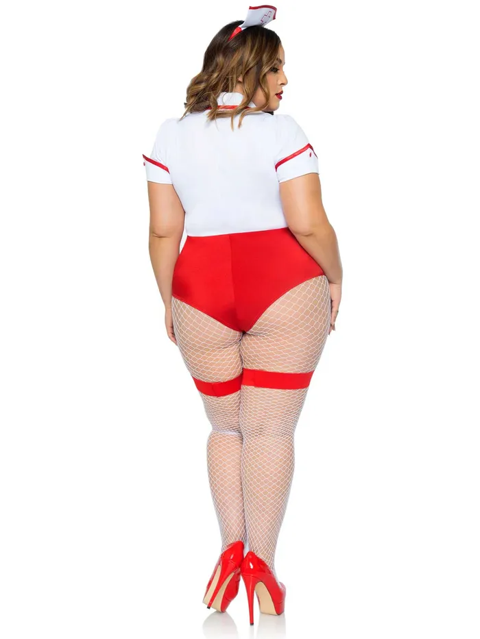 Vibrators Leg Avenue Plus Nurse Feelgood Sexy Costume 3x4x White Red