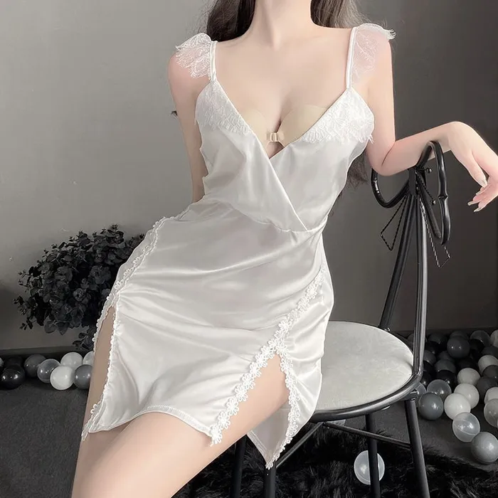 Vibrators Summer Ice Silk Womens Nightgown SCD042 NyoKII