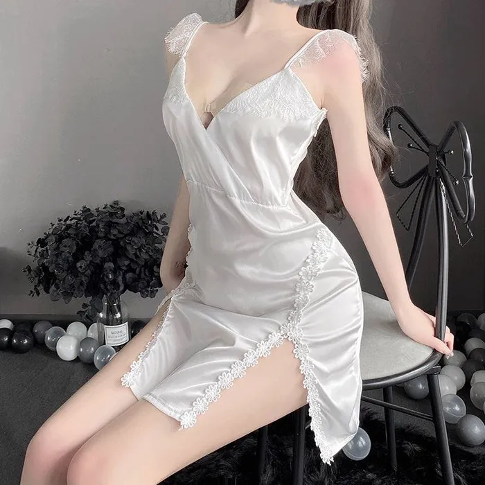 Vibrators Summer Ice Silk Womens Nightgown SCD042 NyoKII