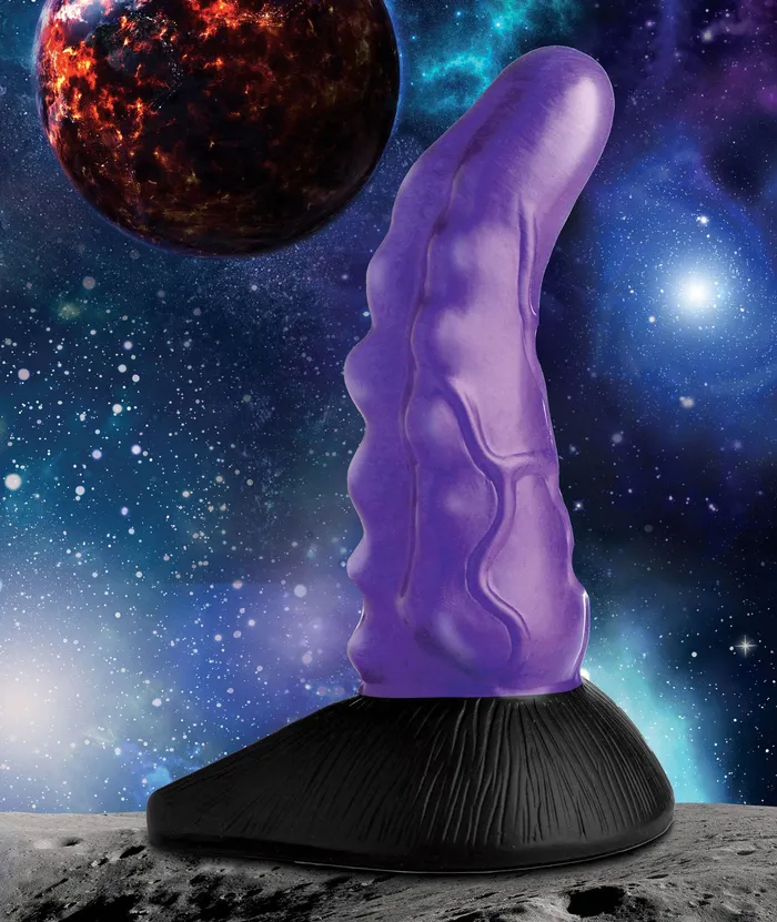 XR Brands Creature Cocks Dildos Cc Orion Invader Veiny Space Alien Silicone Dildo Purple