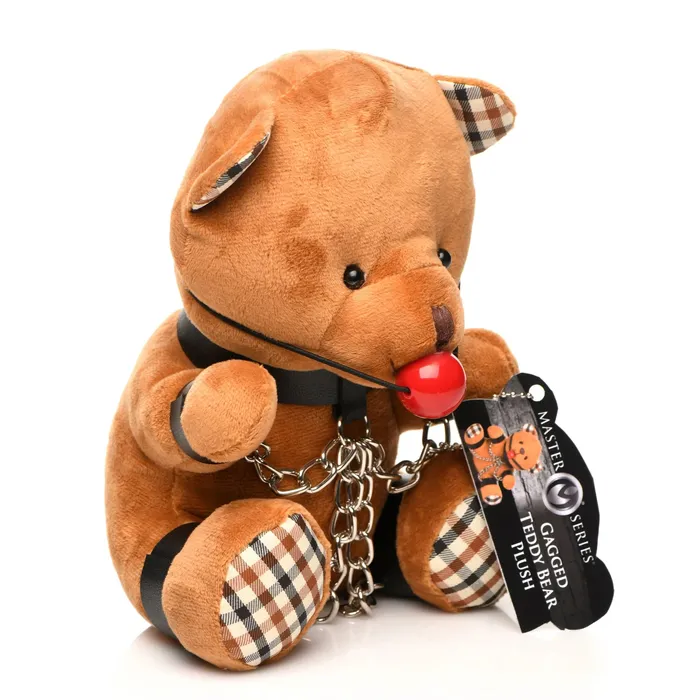 XR Brands Master Series Vibrators Gagged Teddy Bear Plush