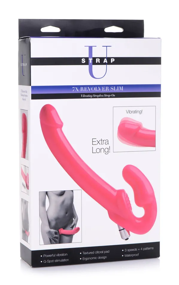 XR Brands Strap U Vibrators 7x Revolver Slim Pink