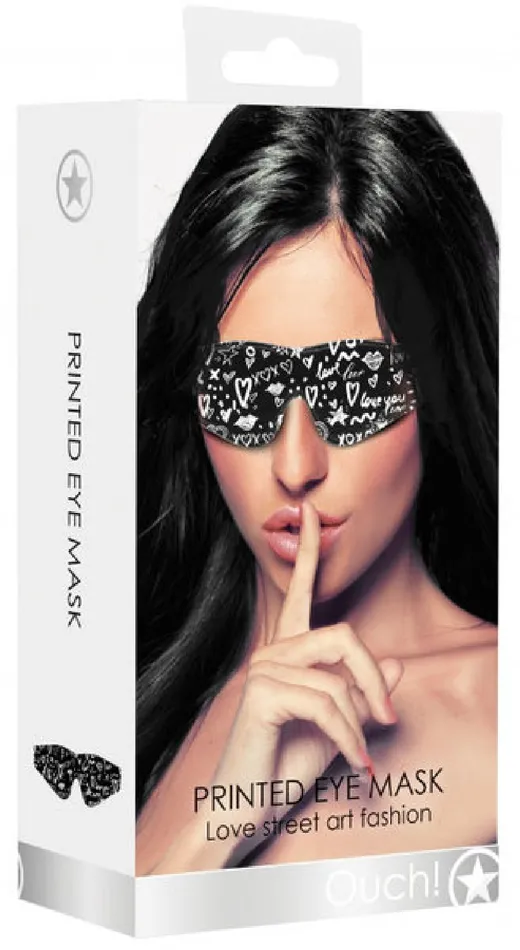 Anal Printed Eye Mask Love Street Art Fashion Black Shots Media