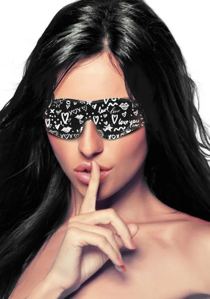 Anal Printed Eye Mask Love Street Art Fashion Black Shots Media