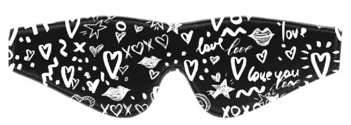 Anal Printed Eye Mask Love Street Art Fashion Black Shots Media