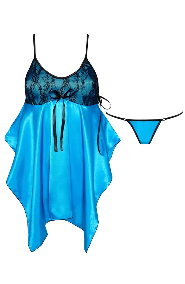 Beauty Night Beauty Night Julieta Chemise Turquoise Vibrators