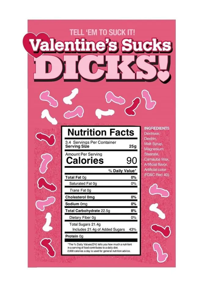 Candyprints Valentines Suck Dicks Candy Dildos