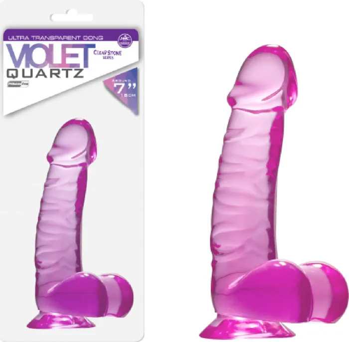 Dildos Nanma Quartz 7 Ballsy Dong Violet Lavender Dildo Sex Adult Pleasure Orgasm