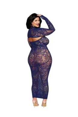 Dreamgirl International Lingerie Bodystockings Playsuits Eclipse Bodystocking Gown Queen