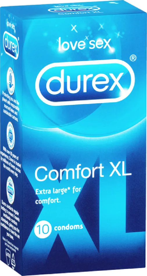 Durex Male Sex Toys Comfort XL 10s Sex Toy Adult Pleasure