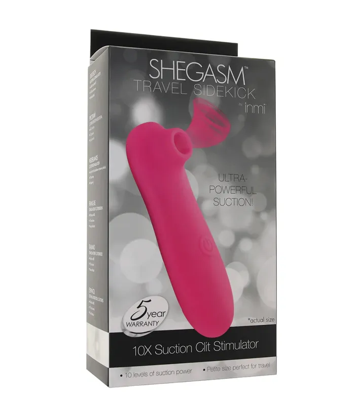 Erotica Adult Toys Shegasm Travel Sidekick 10X Suction Clit Stimulator Female Sex Toys