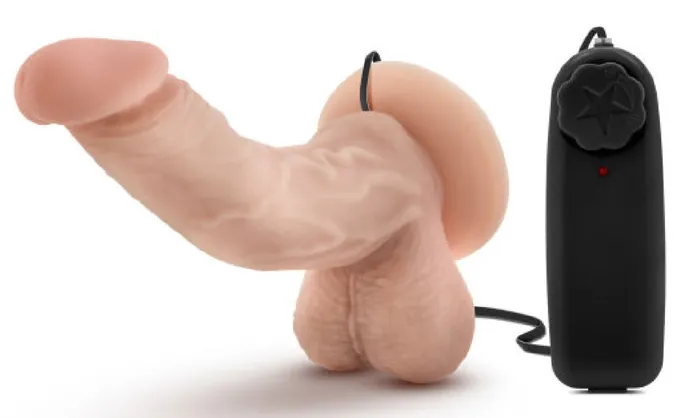 Female Sex Toys Blush Novelties Dr Ken 65 Vibrating Cock With Suction Cup Vanilla