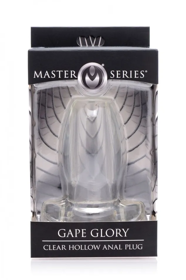 Gape Glory Clear Hollow Anal Plug Large Master Series Male Sex Toys