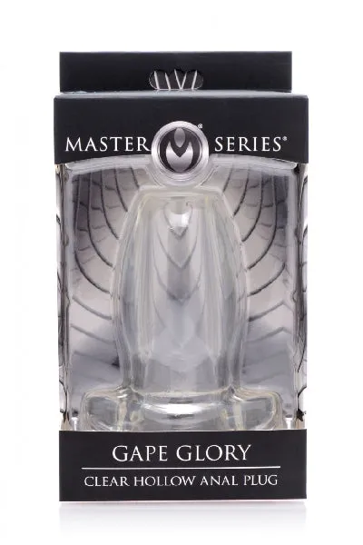 Gape Glory Clear Hollow Anal Plug Large XR Brands Male Sex Toys