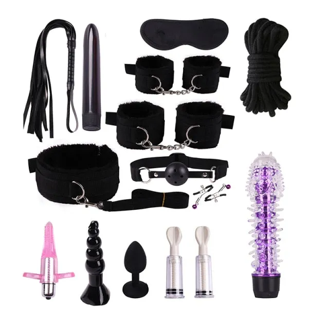 Javaughn69ways Couples Handcuffs Nipple Clamps Bondage Whip BDSM Sexy Toys Erotic Flirting Feather Stick