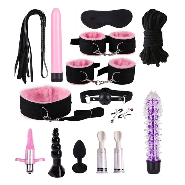 Javaughn69ways Couples Handcuffs Nipple Clamps Bondage Whip BDSM Sexy Toys Erotic Flirting Feather Stick