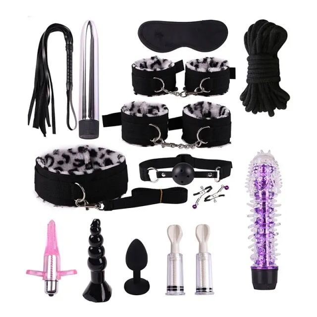 Javaughn69ways Couples Handcuffs Nipple Clamps Bondage Whip BDSM Sexy Toys Erotic Flirting Feather Stick