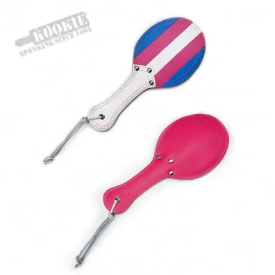 Kookie Intl Restraints Trans Pride Leather Paddle