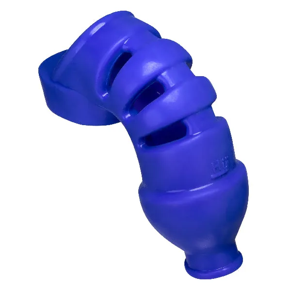 Male Sex Toys OxBalls LOCKDOWN Cage Chastity by Hunkyjunk Cobalt