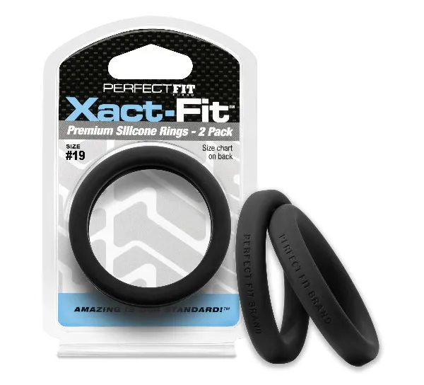 Male Sex Toys PerfectFit XactFit 19 19in 2Pack Cock Ring