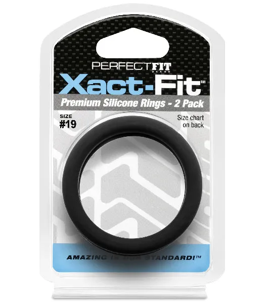 Male Sex Toys PerfectFit XactFit 19 19in 2Pack Cock Ring