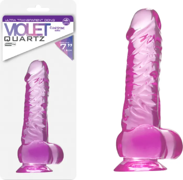 Nanma Dildos Quartz 7 Ballsy Dong Violet Lavender Dildo Sex Adult Pleasure Orgasm