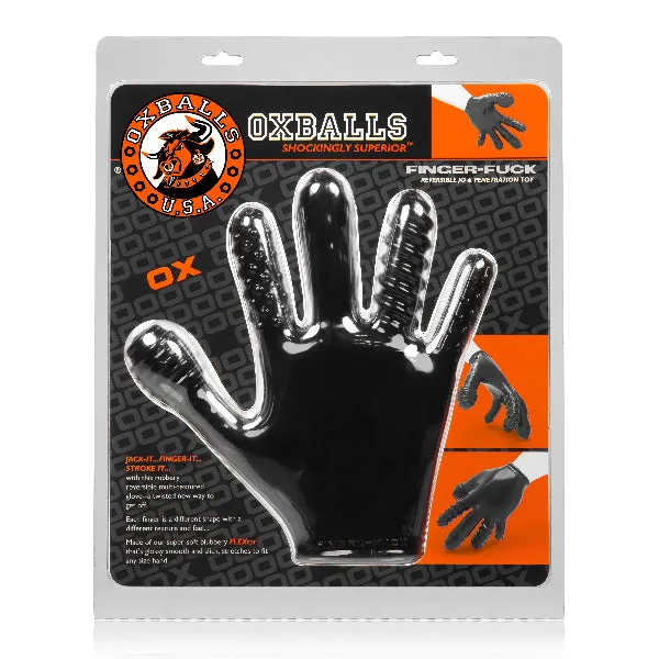 OxBalls Anal Finger Fuck Glove Black