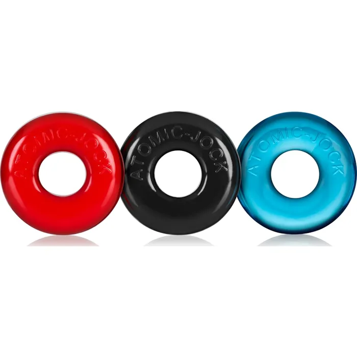 Oxballs Vibrators Ringer Cockring 3 Pc Multicolor