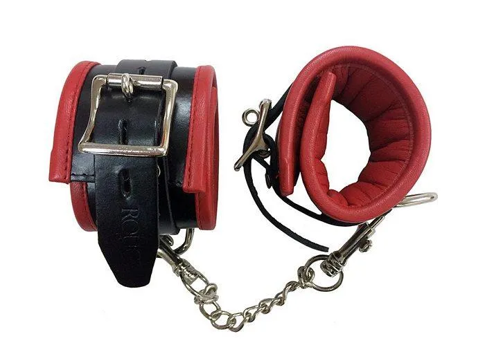 Rouge Padded Leather Wrist Cuff Restraints