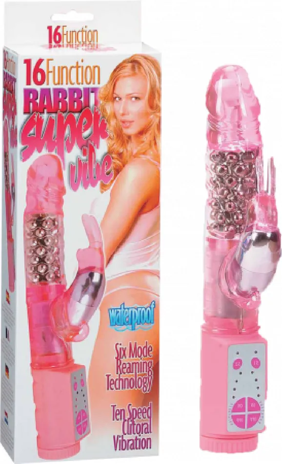 Seven Creations Vibrators 16 Function Super Pearl Rabbit Pink