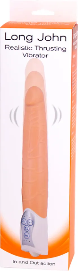 Seven Creations Vibrators Long John Realistic Thrusting Vibrator Flesh