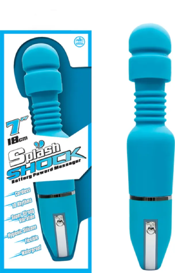 Splash Shock Silicone Vibrator 7 Blue Sex Adult Pleasure Orgasm Nanma Vibrators