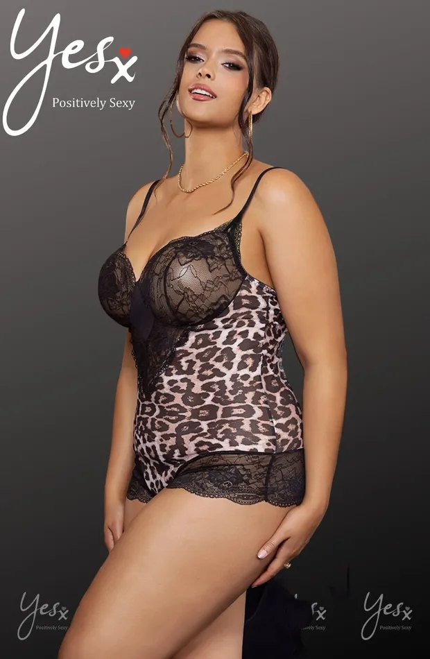 Teddies And Bodies YesX YesX YX854 Leopard Bodysuit