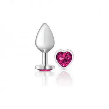 Viben Toys Anal Cheeky Charms Heart Plug with Pink Gemstone