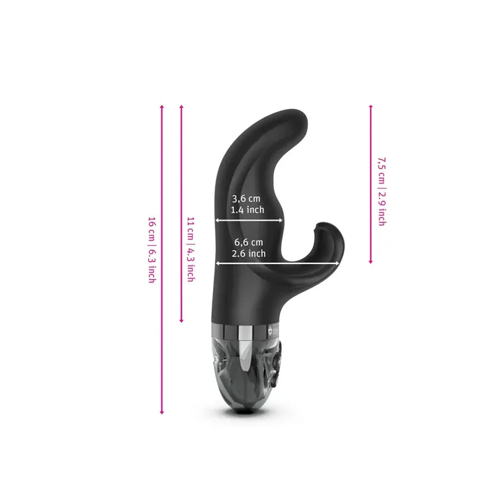 Vibrators Mystim Mystim Hop Hop Bob eStim Vibrator Black