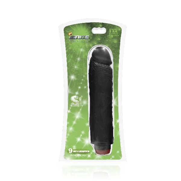 Vibrators Si Novelties Cock w Vibration 9in Black