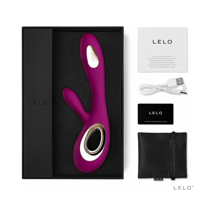 Female Sex Toys LELO LELO SORAYA WAVE Rechargeable Rabbit Vibrator Deep Rose