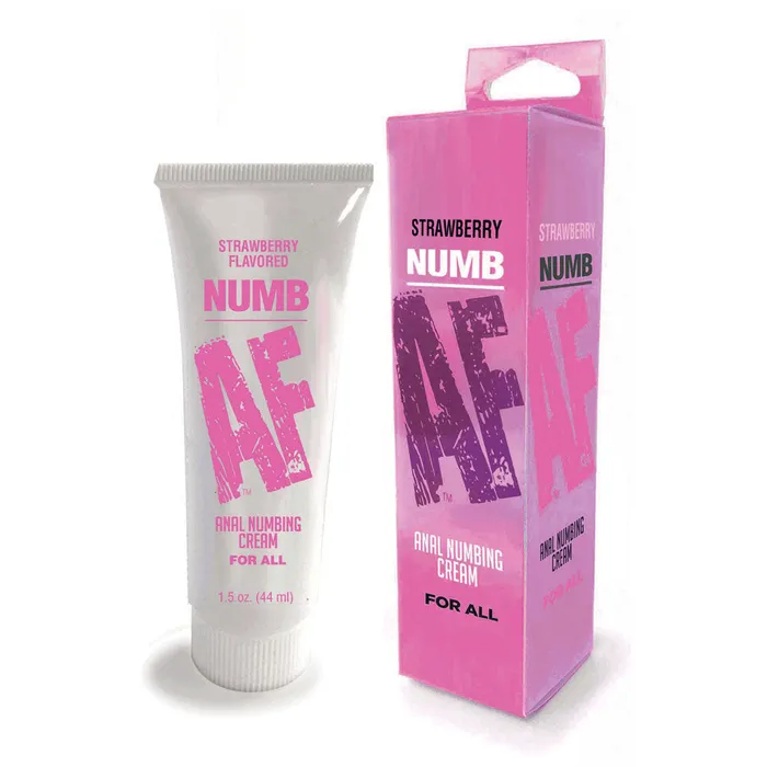 Little Genie Anal Numb AF Strawberry Strawberry Flavoured Anal Numbing Cream 44 ml Tube