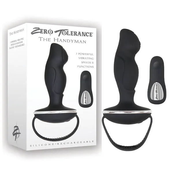 Male Sex Toys Zero Tolerance Zero Tolerance The Handyman USB Rechargeable Vibrating Anal Plug with Remote