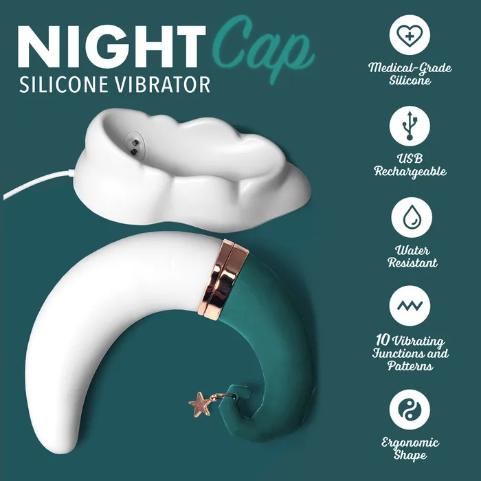 NIGHTCAP SUCTION SILICONE VIBRATOR Sunset Novelties Female Sex Toys