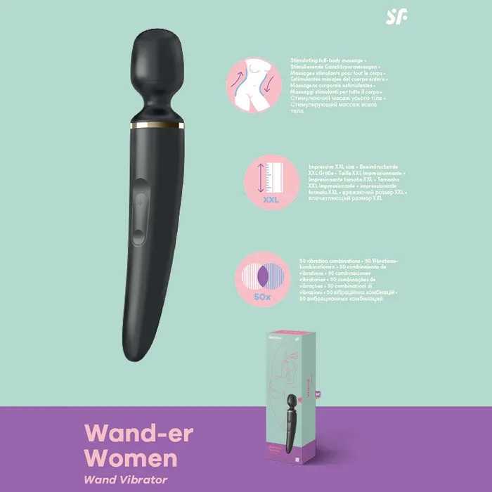 Satisfyer Wander Woman USB Rechargeable Massager Wand Satisfyer Vibrators