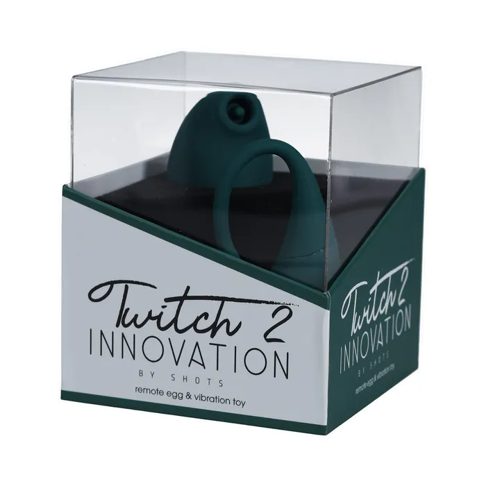 Shots Female Sex Toys Twitch 2 Rechargeable Suction and Flapping Vibrator with Remote Control Vibrating Egg Forest Green