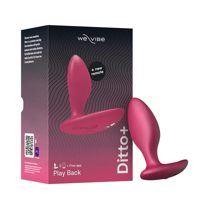 WeVibe Anal WeVibe Ditto Rechargeable RemoteControlled Silicone Vibrating Anal Plug Cosmic Pink