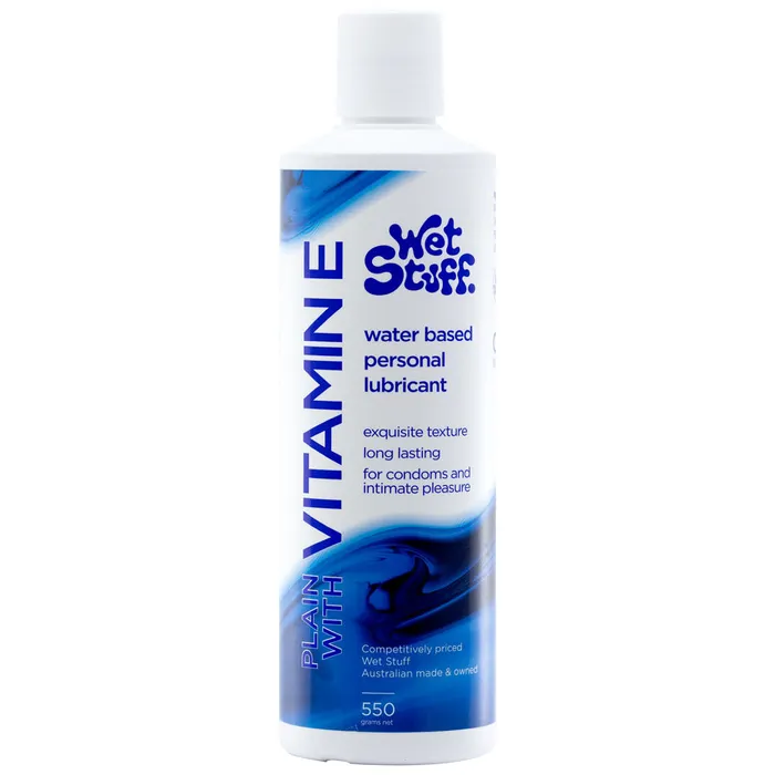 Wet Stuff Plain 550g Disktop Water Based Lubricant with Vitamin E 550 gram Bottle Wet Stuff Lubricants